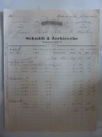 Fattura "SCHIMDT & ZSCHIESCHE  Berlin" 1888 - Textile & Clothing