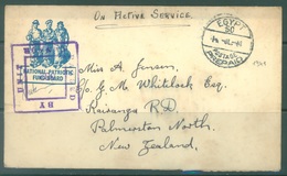 EGYPT - 14.7.1941 - POSTAGE PREPAID TO NEW ZEALAND CENSOR PASSED  - ACTIVE SERVICE 25523 - Lot 18689 - Brieven En Documenten