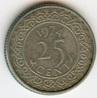 Surinam Suriname 25 Cents 1974 KM 14 - Suriname 1975 - ...