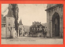 EBH-21   Baume-les-DAmes, Place St.-Martin Et Rue De La Gare. Circulé 1906 - Baume Les Dames