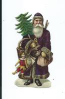 Ancienne Chromo-découpi, Père-Noël, Santa Klaus, N° 4 - Motiv 'Weihnachten'