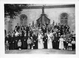 PLOUGUERNEAU          PHOTO PAPIER 18 Cm/ 13 Cm MARIAGE DEVANT EGLISE - Plouguerneau