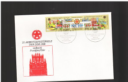 DDR - 7 6 1988 FDC 22. ARBEITFESTSPIELE DER DDR  IN BEZIRK FRANFURT/ODER - 1981-1990