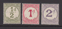 1965 Bechuanaland Botswana Postage Dues Complete Set Of 3 MNH - 1885-1964 Herrschaft Von Bechuanaland