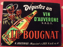 Vin D'Auvergne Le Bougnat. Gouache. Maquette Originale D'un Panneau Publicitaire Marcel Jost Vers 1950-60 - Paperboard Signs
