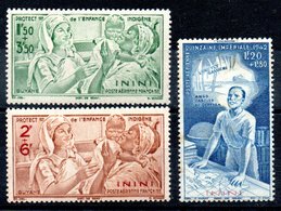 Inini Luftpost Y&T PA 1** - PA 3** - Unused Stamps