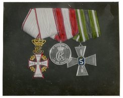 RARE Medaille Colorisée Id Scan Dos Croix Chevalier Armée Danoise Finlande Dannebrog Scandinave - Voorwerpen
