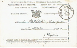 1936 Carte Postale De Service - MINISTERE DES FINANCES ADMINISTRATION DU CADASTRE - HABAY-LA-NEUVE Vers LEGLISE - Franchise