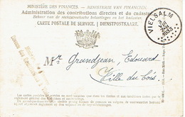 1933 Carte Postale De Service - MINISTERE DES FINANCES BUREAU DES CONTRIBUTIONS à VIELSALM Vers VILLE DU BOIS - Franchise