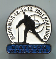 Ski Skiing Jumping - BIATHLON World Cup, Pokljuka Slovenia, Pin, Badge, Abzeichen - Biathlon