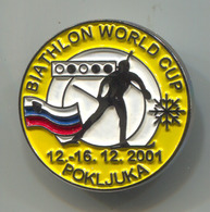 Ski Skiing Jumping - BIATHLON World Cup, Pokljuka Slovenia, Pin, Badge, Abzeichen - Biathlon