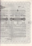 3392  SLOVENIJA  6 X  OBVEZNICA  100 DINARA  1937   NR.001-002-003-004-005-006 - Slovénie