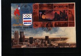 Yugoslavia / Jugoslawien / Yougoslavie 1996 Olympic Games Atlanta Block FDC - Summer 1996: Atlanta