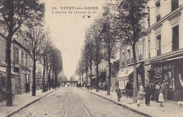 VITRY-SUR-SEINE L’avenue Du Chemin De Fer Circulée 1922 - Vitry Sur Seine