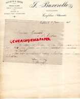 16- CONFOLENS- RARE LETTRE MANUSCRITE SIGNEE BUXEROLLE- DISTILLATEUR DISTILLERIE RHUM-COGNAC EAUX DE VIE-1898 - 1800 – 1899