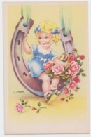 Cpa Illustrateur GOUGEON Enfant Et Roses( Lot Pat 24) - Gougeon