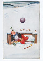 Illustration John Wills  (clown, Banc, Ballon, Neige, Treffle , Oiseaux) - Wills, John