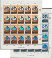 Finlande 1990 Y&T 1064/5 Michel 1098/9. Feuilles De 20. Hologramme. Société Des Postes - Full Sheets & Multiples