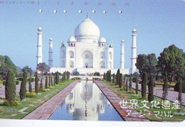 Télécarte India Sur JAPON - India Related (78) Taj Mahal -  Telefonkarte Phonecard Japan - Paysages