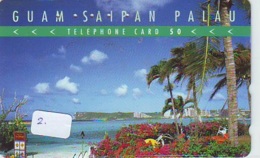 Télécarte GUAM - SAIPAN  PALAU Sur JAPON - GUAM - SAIPAN - PALAU Related (2)   Telefonkarte Phonecard Japan - Paysages