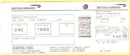 Biglietto Aereo / Air Ticket - British Airways - London / Venice - 2014 - Europa