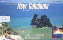 Télécarte NEW CALEDONIA Sur JAPON - NEW CALEDONIA Related (22)  Telefonkarte Phonecard Japan - Paysages