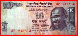 INDIA ---  4 BILLETES INDIA 10 RUPIAS MAHATMA GANDHI - India