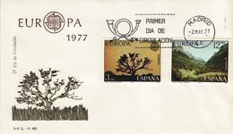 SPAIN 1977  EUROPA CEPT   FDC - 1977