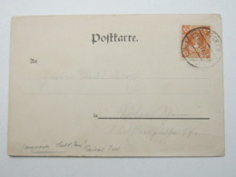 1897 . KÖLN Stadtpost , Privatpostmarke Auf  Karte - Private & Local Mails