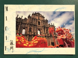 MACAU THE RUINS OF ST. PAUL WITH DRAGON DANCE. EDITION OF MACAU TOURIST DEPARTMENT - Macau
