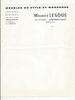 Facture , CHAUVIGNY , Vienne , Vierge , Meubles De Style Et Modernes, Maurice LESOUS , Frais Fr 1.55 E - Auto's