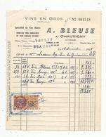 Facture , CHAUVIGNY , Vienne , 1958 , Vins En Gros , A. Bleuse , Timbrée , Frais Fr 1.45 E - Autres & Non Classés