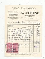 Facture , CHAUVIGNY , Vienne , 1961 , Vins En Gros , A. Bleuse , Timbrée , Frais Fr 1.45 E - Autres & Non Classés