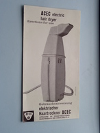ACEC Electric HAIR DRYER Directions For Use / Gebrauchsanweisung ( Zie Foto ) 10022/11/1961/40/040 ! - Old Hair Driers