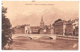 38 - GRENOBLE - L'Isère Et La Chaîne De Belledonne - Ed. Ador Et Pasques Sépia - Grenoble