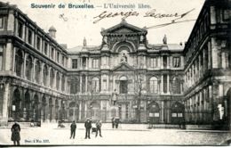 N°70154 -cpa Souvenir De Bruxelles -l'université Libre- - Education, Schools And Universities