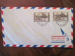 New Hebrides Nouvelles 1961 Légende Anglaise Et Française Port Vila Air Mail France Colonie Enveloppe Condominium PA - Covers & Documents