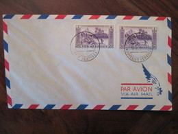 New Hebrides Nouvelles 1961 Légende Anglaise Et Française Port Vila Air Mail France Colonie Enveloppe Condominium PA - Covers & Documents