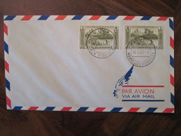 New Hebrides Nouvelles 1961 Légende Anglaise Et Française Port Vila Air Mail France Par Avion Enveloppe Condominium PA - Storia Postale