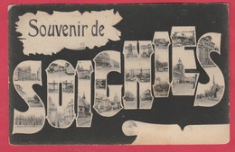 Soignies - Souvenir De ... Vues Dans Les Lettres -1908 ( Voir Verso ) - Soignies