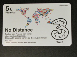 ITALY 3 - NO DISTANCE 3 - 25-11-2013 USATA - [2] Sim Cards, Prepaid & Refills