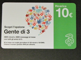 ITALY 3 - GENTE DI 3 - 15.02.2017 USATA - [2] Sim Cards, Prepaid & Refills