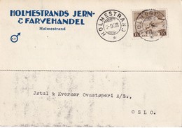 NORVEGE 1938 CARTE DE HOLMESTRAND - Lettres & Documents