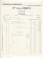 Facture, Matériaux De Construction , Veuve Julien Charles , CHAUVIGNY ,Vienne ,1966 , Frais Fr 1.55 E - 1950 - ...