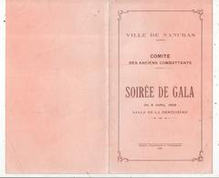 Programme, Ville De NANCRAS,17, Comité Des Anciens Combattants ,soirée De Gala, 1928,  , 2 Scans ,frais Fr 1.55 E - Programs