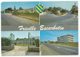 CP MULTIVUES FRIVILLE ESCARBOTIN, ECOLE, MONUMENT AUX MORTS, MAISON DE RETRAITE FONDATION JOSEPH PETIT, GENDARMERIE, 80 - Friville Escarbotin