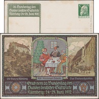 Bavière 1912. Entier Postal TSC. Auberges. Le Château De Nuremberg, Étoile De David, Moyen-Âge, Tour De Babel, Pain - Hotel- & Gaststättengewerbe