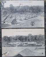 Cote D'ivoire Lot 2 Cpa Vue Camp Tirailleurs   Cpa Timbrée  Afrique Noire - Côte-d'Ivoire