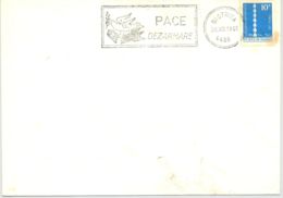 74555- PEACE AND DISARMAMENT SPECIAL POSTMARK ON COVER, ENDLESS COLUMN STAMP, 1981, ROMANIA - Brieven En Documenten