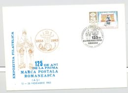 74561- FIRST ROMANIAN STAMP ANNIVERSARY, BULL'S HEAD, SPECIAL COVER, 1983, ROMANIA - Cartas & Documentos